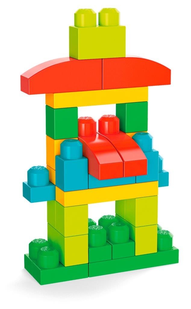 BLOKO Set Di 100 Mattoncini Per Costruzioni - Gioco Per Bambini Da 12 Mesi In Su - Made In Europe - Morbido E Resistente