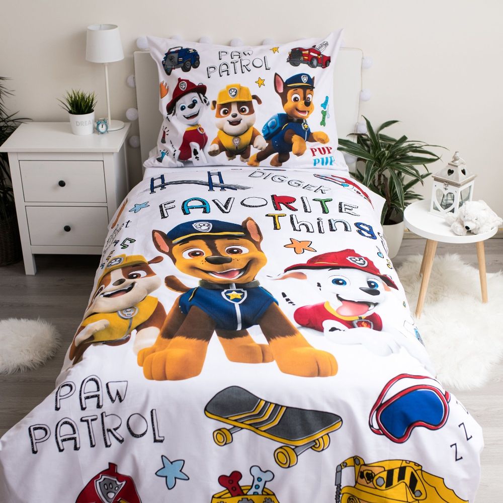 Parure copripiumino Paw Patrol favorite Things letto singolo Double Face -  MammacheShop