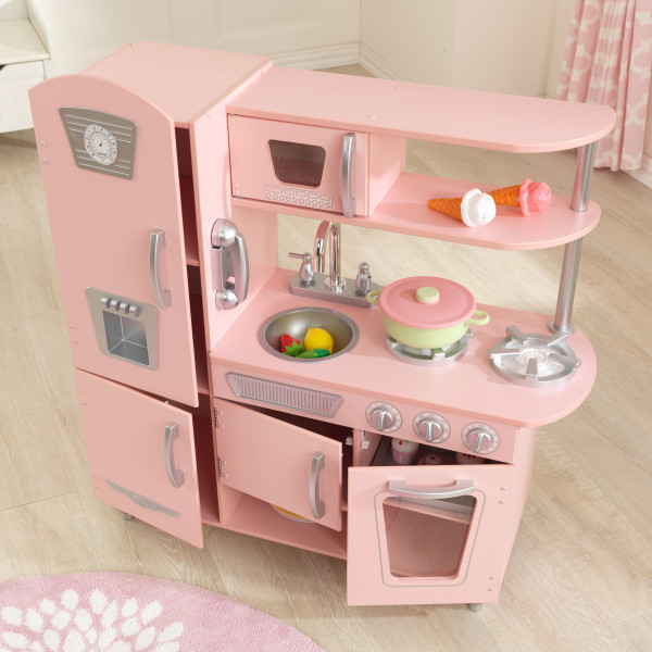 Kidkraft Cucina giocattolo Vintage in legno- Rosa - MammacheShop