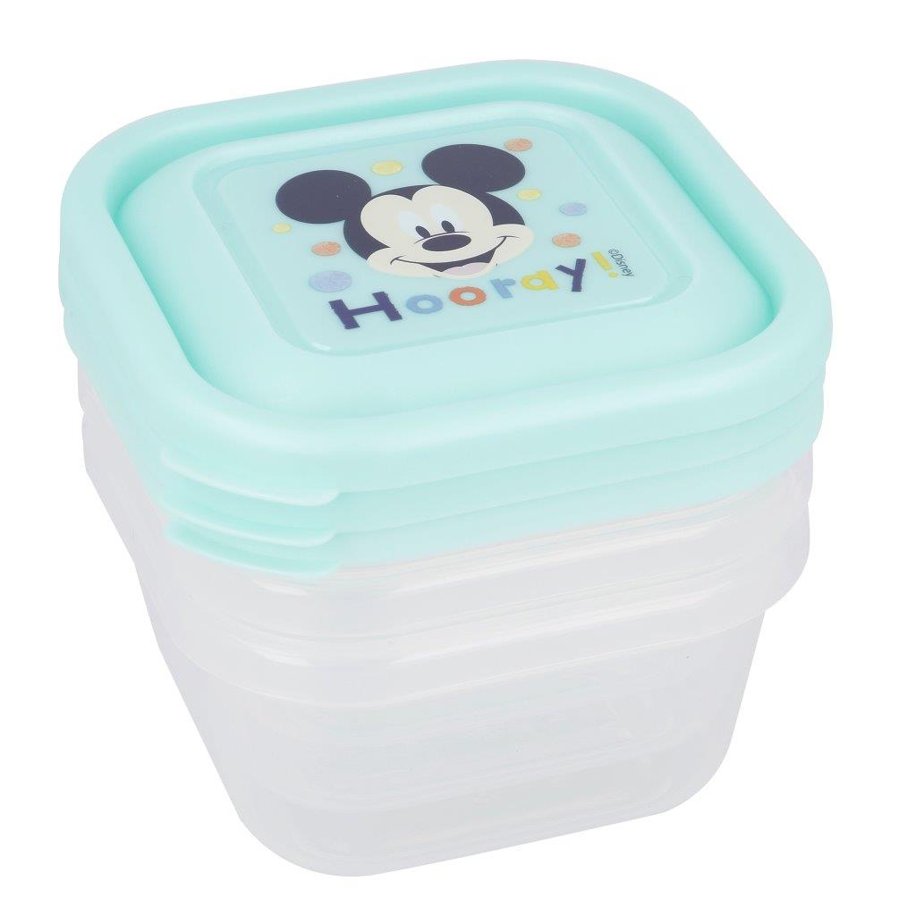 Set 3 contenitori per alimenti Disney Baby Mickey Mouse - MammacheShop