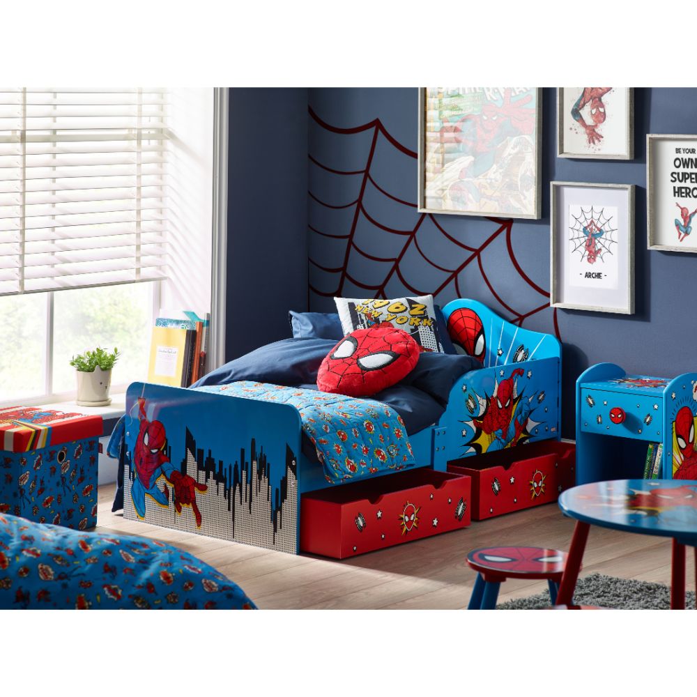 Spiderman Lettino con Cassettoni in legno - MammacheShop