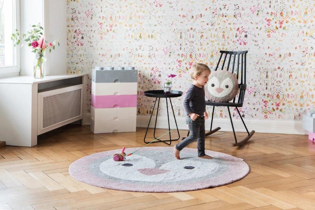 Tappeto rotondo cameretta bimba Pinguino diametro 150cm - MammacheShop