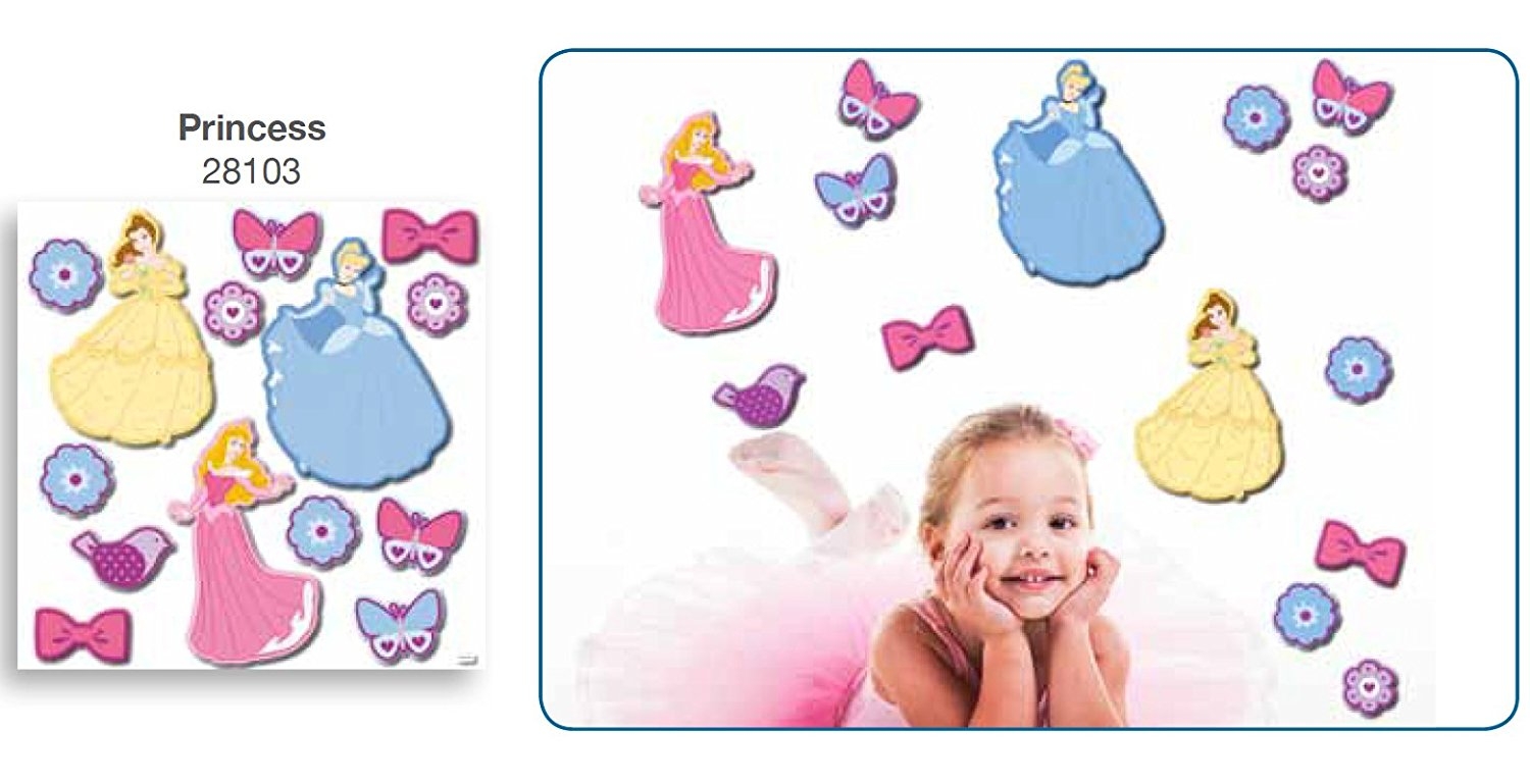 Principesse Disney foglio adesivi da parete - MammacheShop