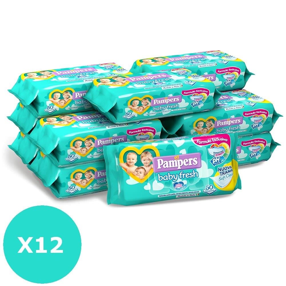 Salviettine Pampers Baby Fresh Pacco Scorta da 600 Salviette