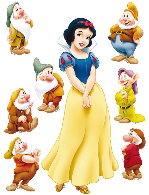 Disney biancaneve sette nani principesse tessuto di cotone